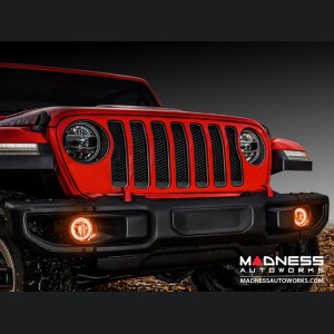 Jeep Wrangler JL LED Surface Mount Fog Light Halo Kit - Amber